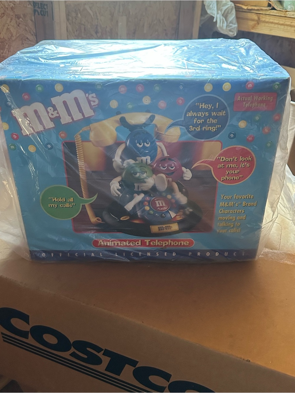 M&M'S Animated Telephone Toy - Blue with Multicolor M&M Characters